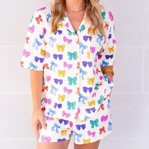 New ribbon and bows pajamas S